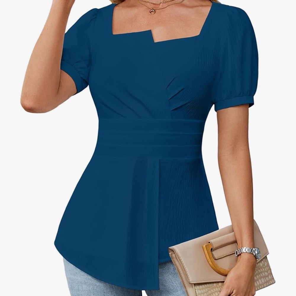 Elegant Blue Women's Top